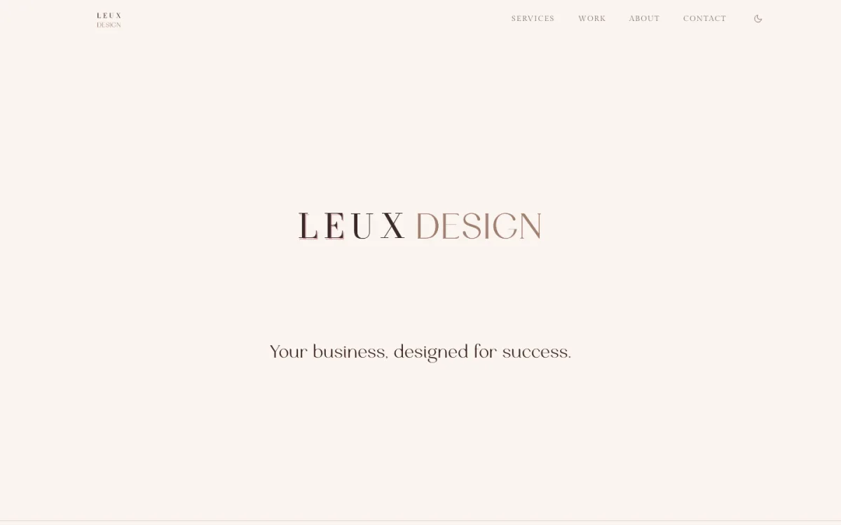 The previous leux.design home page, before the rebuild